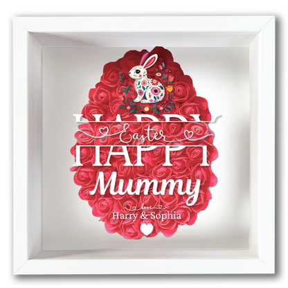 Personalised Framed Flower Floral Heart Easter Custom Keepsake Unique Gift Shadow Box Frame