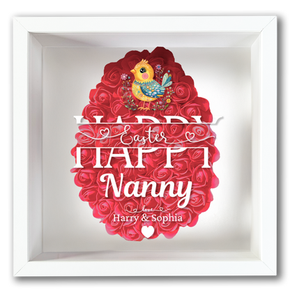Personalised Framed Flower Floral Heart Easter Custom Keepsake Unique Gift Shadow Box Frame