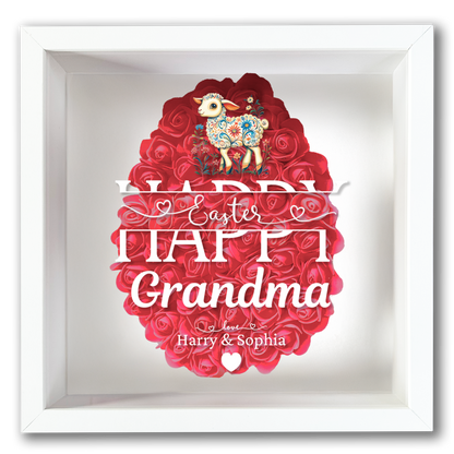 Personalised Framed Flower Floral Heart Easter Custom Keepsake Unique Gift Shadow Box Frame