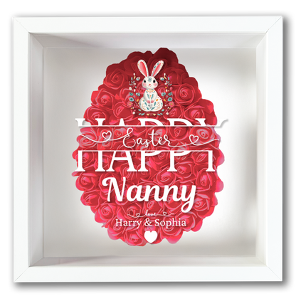 Personalised Framed Flower Floral Heart Easter Custom Keepsake Unique Gift Shadow Box Frame