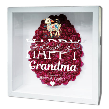 Personalised Framed Flower Floral Heart Easter Custom Keepsake Unique Gift Shadow Box Frame