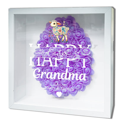 Personalised Framed Flower Floral Heart Easter Custom Keepsake Unique Gift Shadow Box Frame