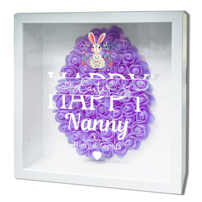 Personalised Framed Flower Floral Heart Easter Custom Keepsake Unique Gift Shadow Box Frame