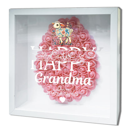 Personalised Framed Flower Floral Heart Easter Custom Keepsake Unique Gift Shadow Box Frame