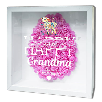 Personalised Framed Flower Floral Heart Easter Custom Keepsake Unique Gift Shadow Box Frame