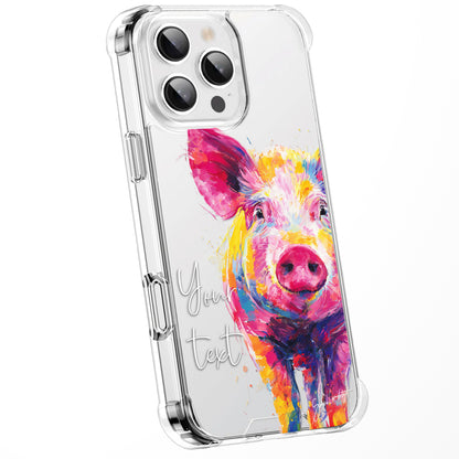 Animal Wildlife WaterColour Personalised Phone Case Splatter Painting Limited Edition Artwork CLEAR Cover Case, Exclusive Art for iPhone 16 15 14 13 12 11 Ranges - CUSTOMISE ONLINE