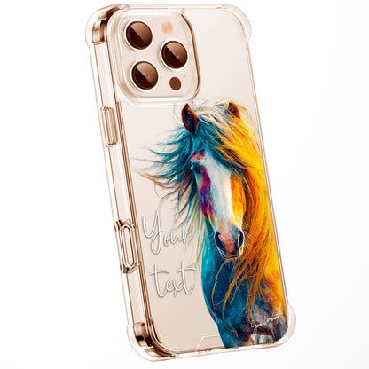 Animal Wildlife WaterColour Personalised Phone Case Splatter Painting Limited Edition Artwork CLEAR Cover Case, Exclusive Art for iPhone 16 15 14 13 12 11 Ranges - CUSTOMISE ONLINE