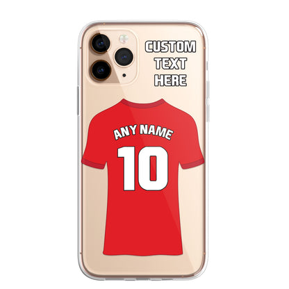 Personalised Phone Case Cover Football Premier Championship Team Shirt Style Custom for iPhone 16 15 14 13 12 11 Range