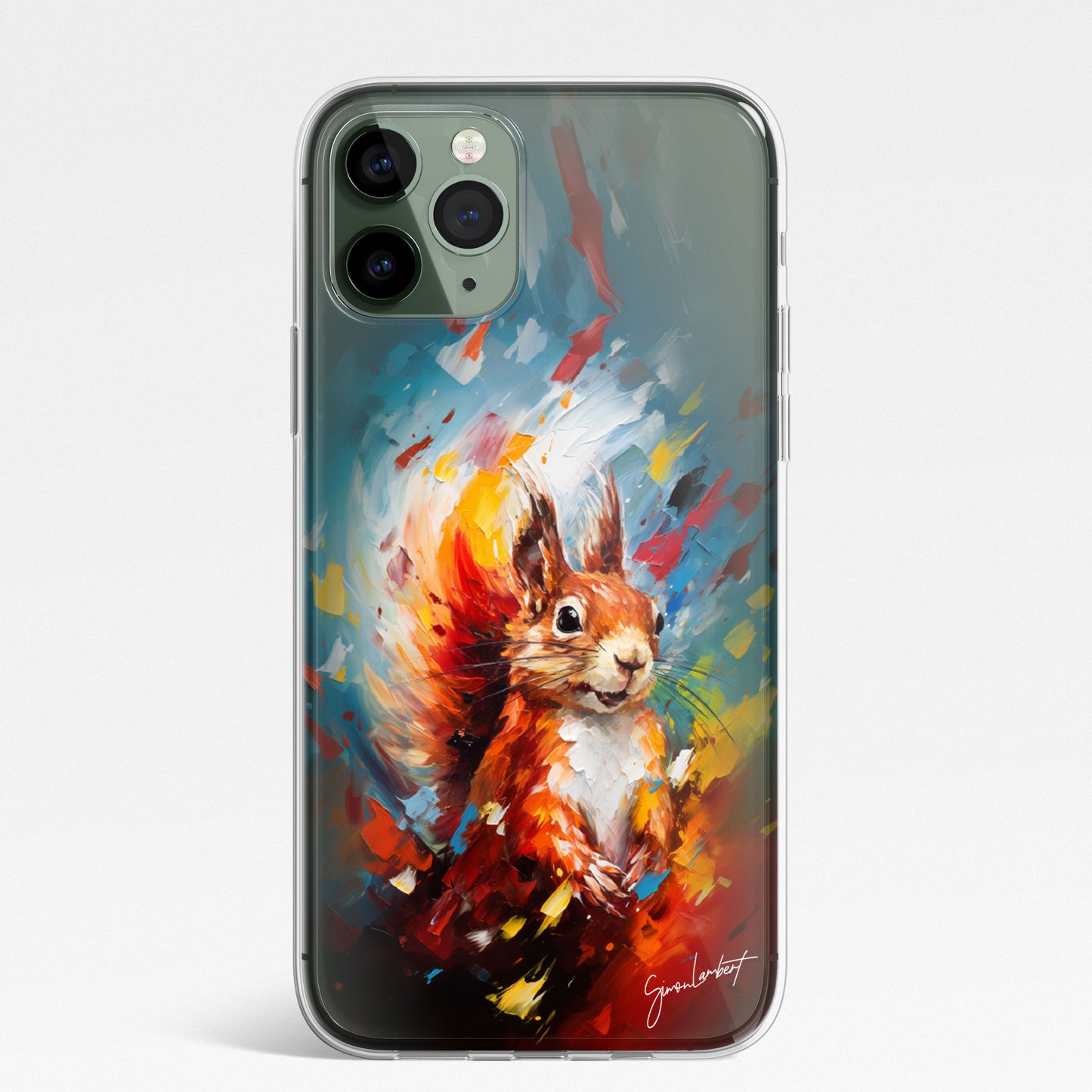 British Woodland Farm Animals Phone Case Palette Knife Art CLEAR Cover Case for iPhone 15 14 13 12 Pro +