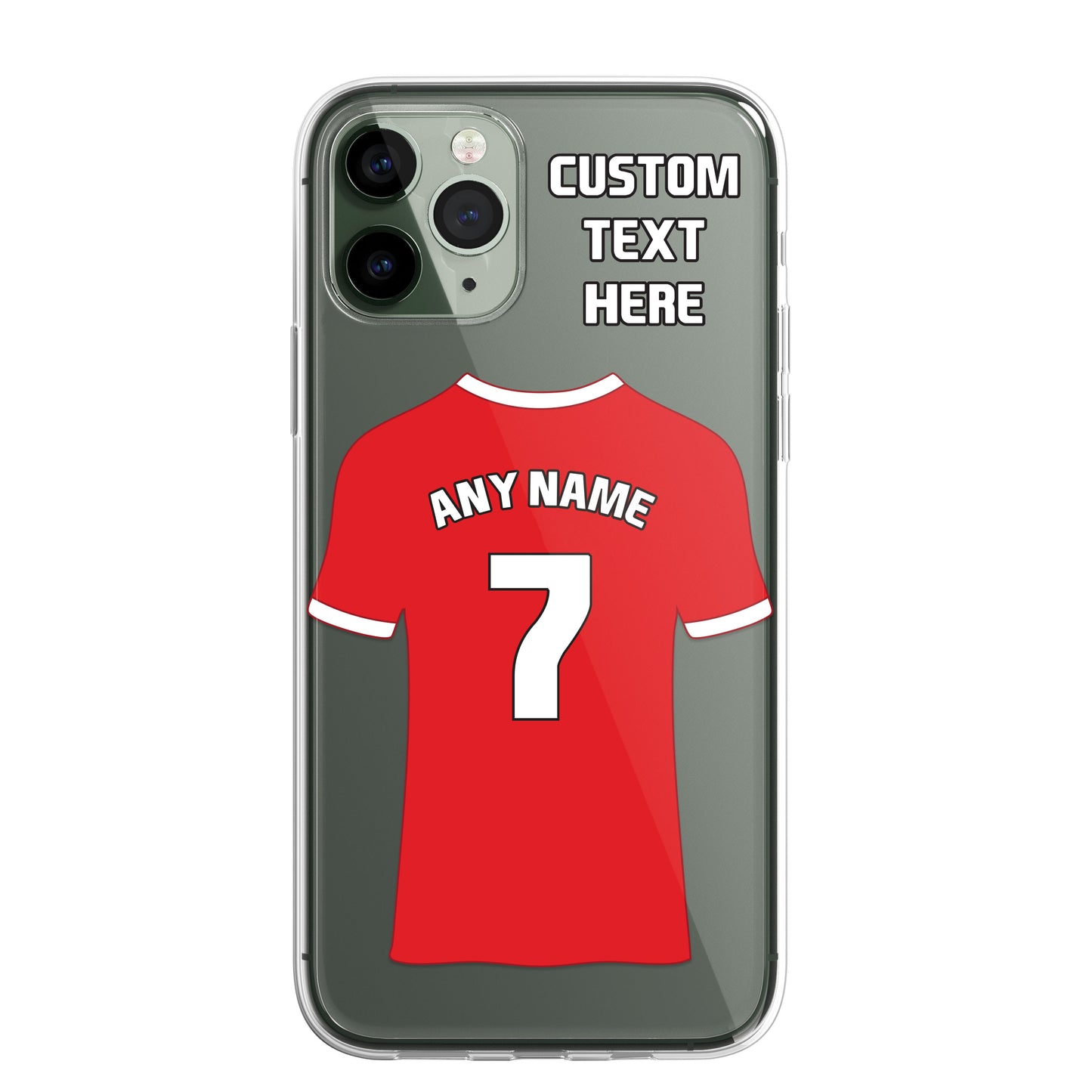 Personalised Phone Case Cover Football Premier Championship Team Shirt Style Custom for iPhone 16 15 14 13 12 11 Range