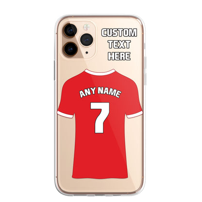 Personalised Phone Case Cover Football Premier Championship Team Shirt Style Custom for iPhone 16 15 14 13 12 11 Range