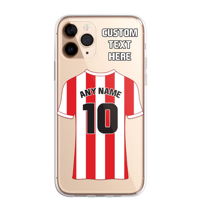 Personalised Phone Case Cover Football Premier Championship Team Shirt Style Custom for iPhone 16 15 14 13 12 11 Range