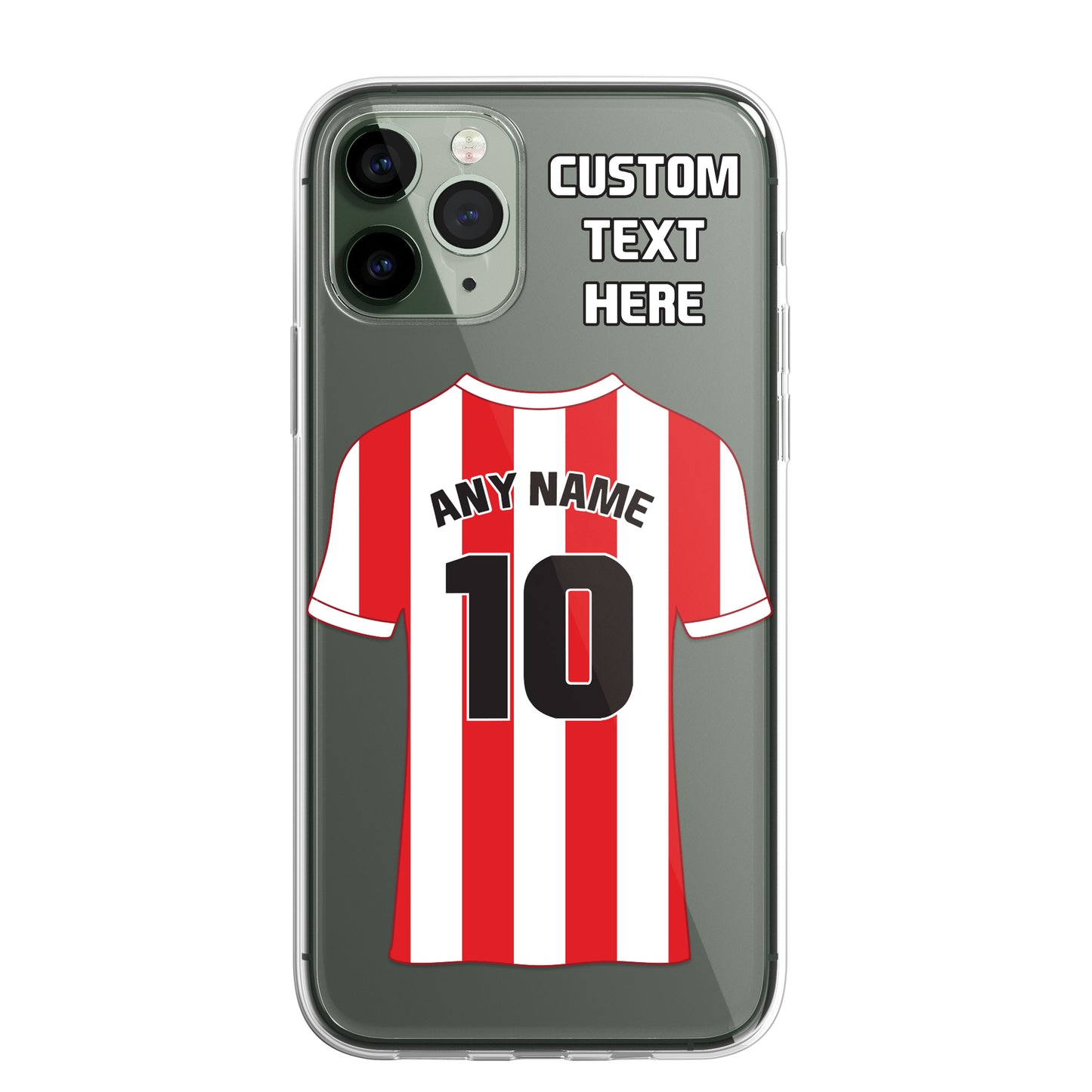 Personalised Phone Case Cover Football Premier Championship Team Shirt Style Custom for iPhone 16 15 14 13 12 11 Range