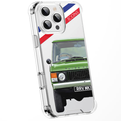 Personalised British Car Watercolour Phone Case for iPhone 16 15 14 13 | Classic Car Art Clear Cover