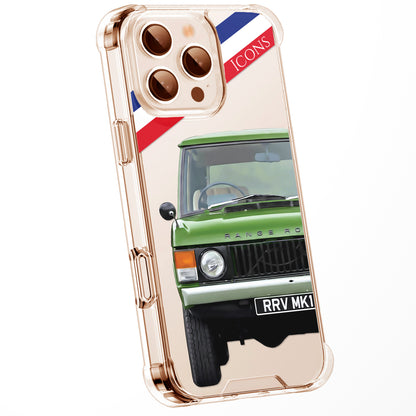 Personalised British Car Watercolour Phone Case for iPhone 16 15 14 13 | Classic Car Art Clear Cover