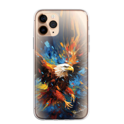 British Birds Phone Case Palette Knife Art CLEAR Cover Case for iPhone 15 14 13 12 Pro +