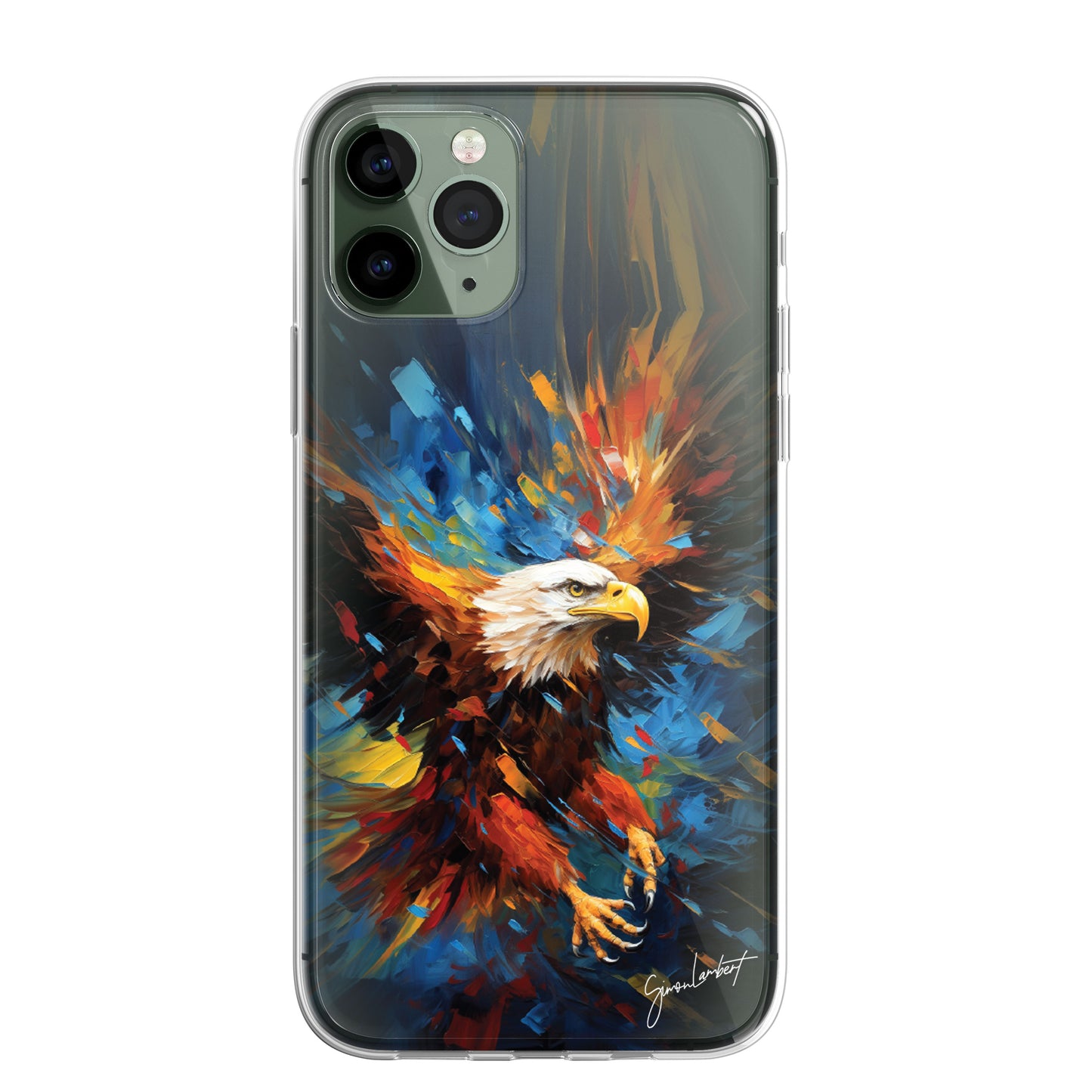 British Birds Phone Case Palette Knife Art CLEAR Cover Case for iPhone 15 14 13 12 Pro +