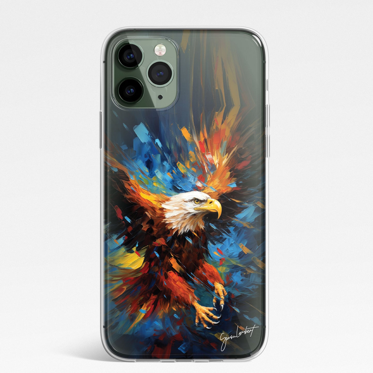 British Birds Phone Case Palette Knife Art CLEAR Cover Case for iPhone 15 14 13 12 Pro +