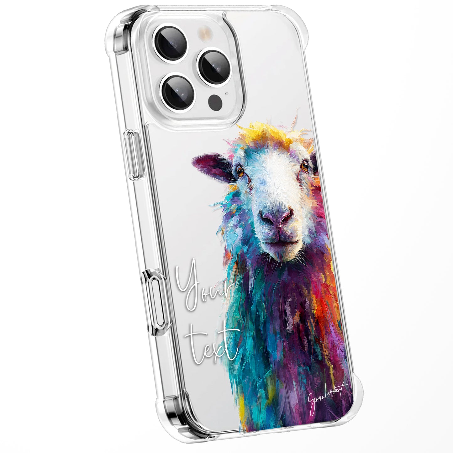 Animal Wildlife WaterColour Personalised Phone Case Splatter Painting Limited Edition Artwork CLEAR Cover Case, Exclusive Art for iPhone 16 15 14 13 12 11 Ranges - CUSTOMISE ONLINE