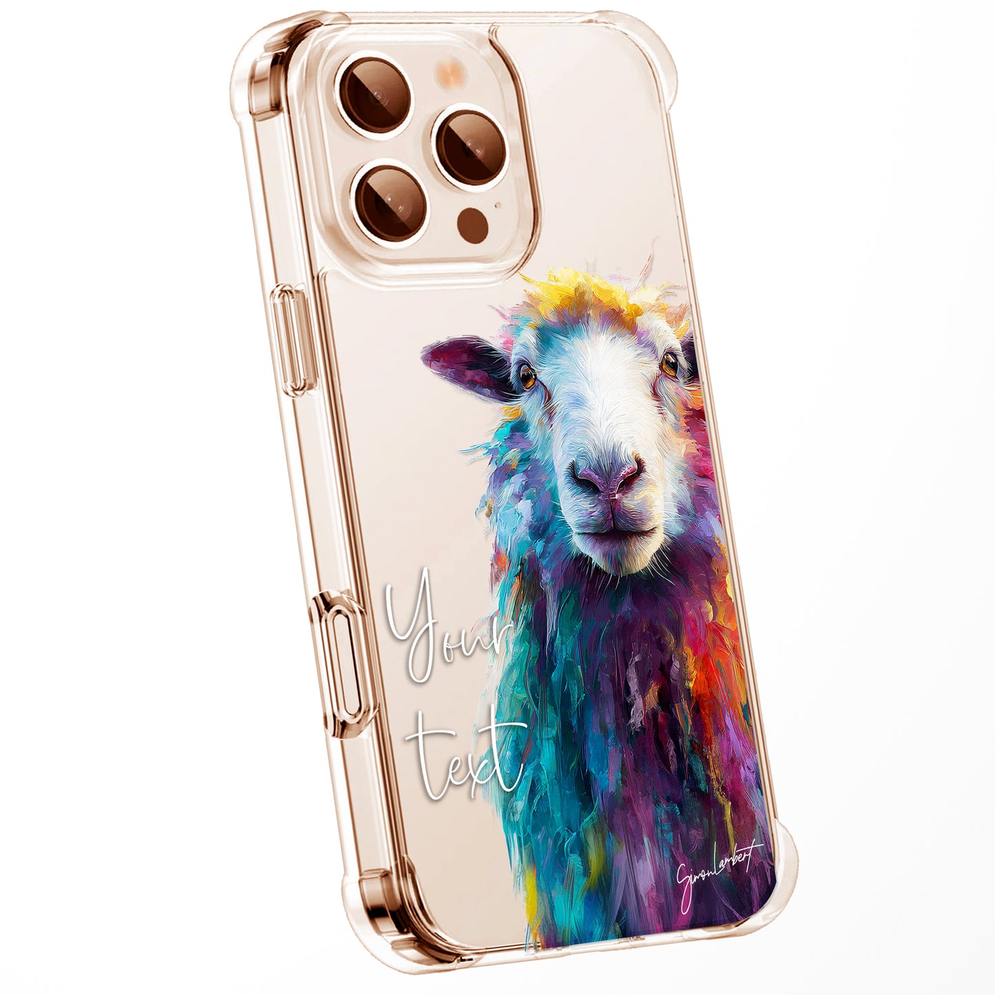 Animal Wildlife WaterColour Personalised Phone Case Splatter Painting Limited Edition Artwork CLEAR Cover Case, Exclusive Art for iPhone 16 15 14 13 12 11 Ranges - CUSTOMISE ONLINE