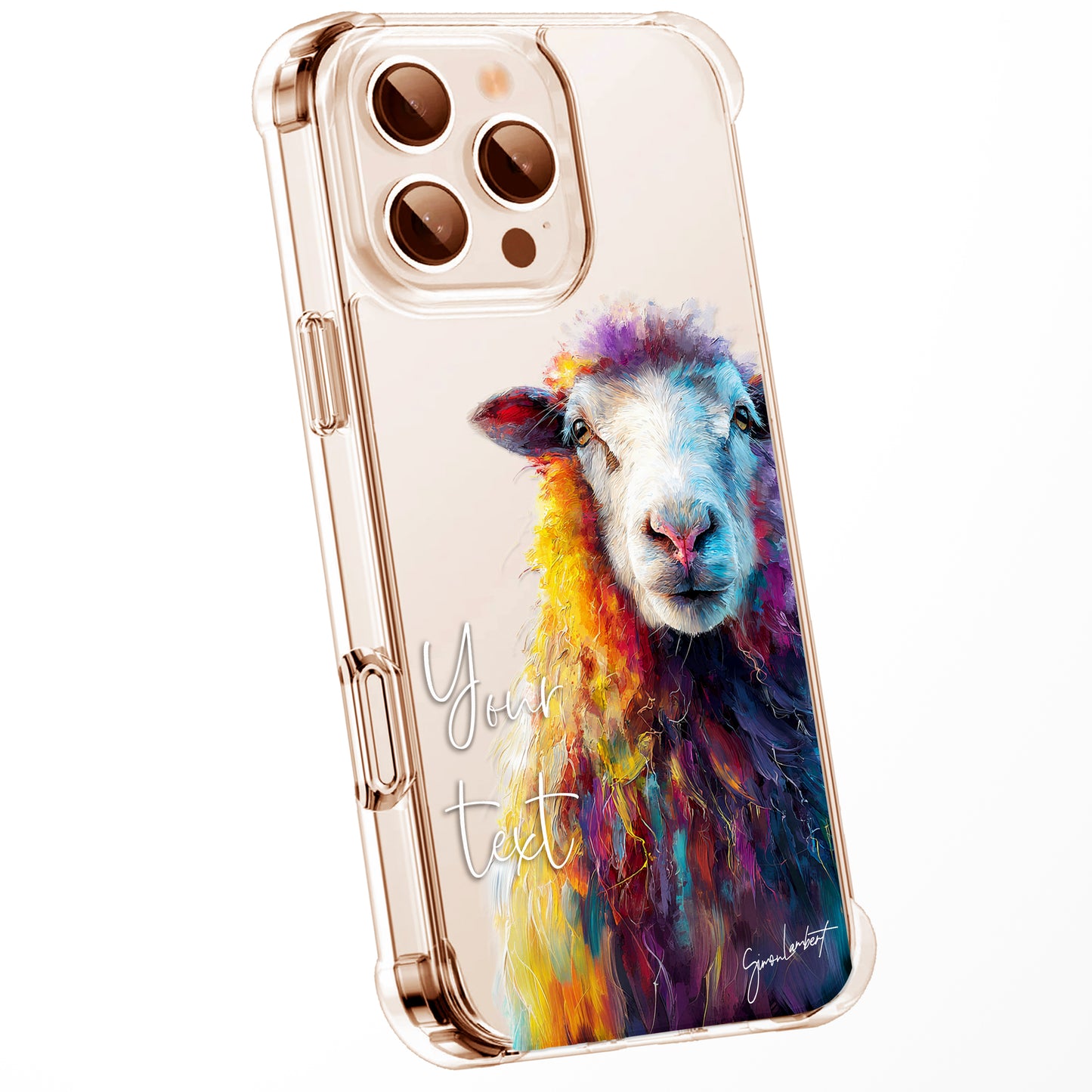 Animal Wildlife WaterColour Personalised Phone Case Splatter Painting Limited Edition Artwork CLEAR Cover Case, Exclusive Art for iPhone 16 15 14 13 12 11 Ranges - CUSTOMISE ONLINE