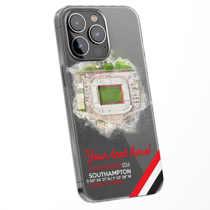 Personalised Phone Case Cover Football Team Stadium Water Colour Effect Style Customised for iPhone 16 15 14 13 12 11 Range