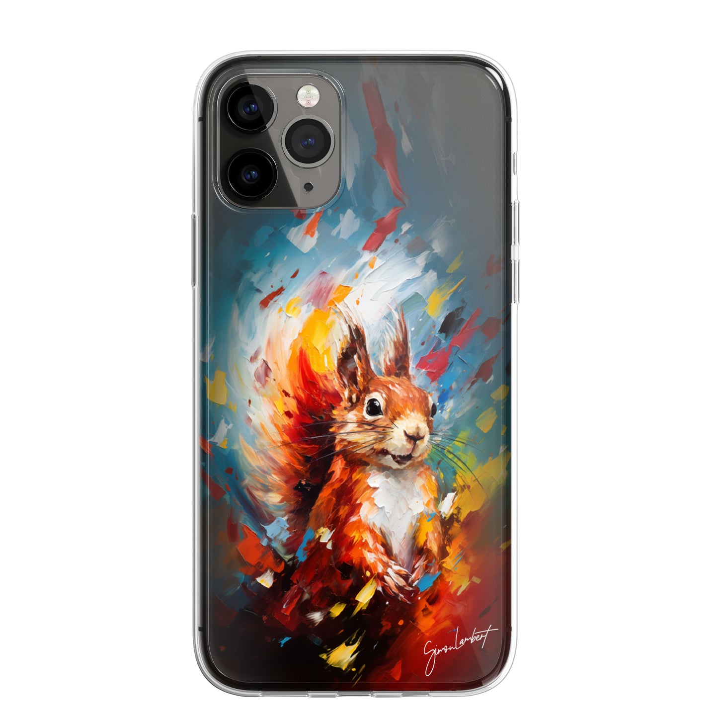 British Woodland Farm Animals Phone Case Palette Knife Art CLEAR Cover Case for iPhone 15 14 13 12 Pro +