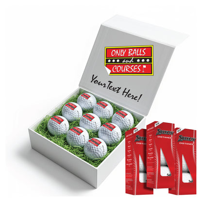 Only Fools and Horses Themed: Personalised Branded 9 Golf Ball Set in Customised Box - Golfer's Gift, Father's Day, Wedding Favour, Birthday, Valentines, Pet Photo Text Logo