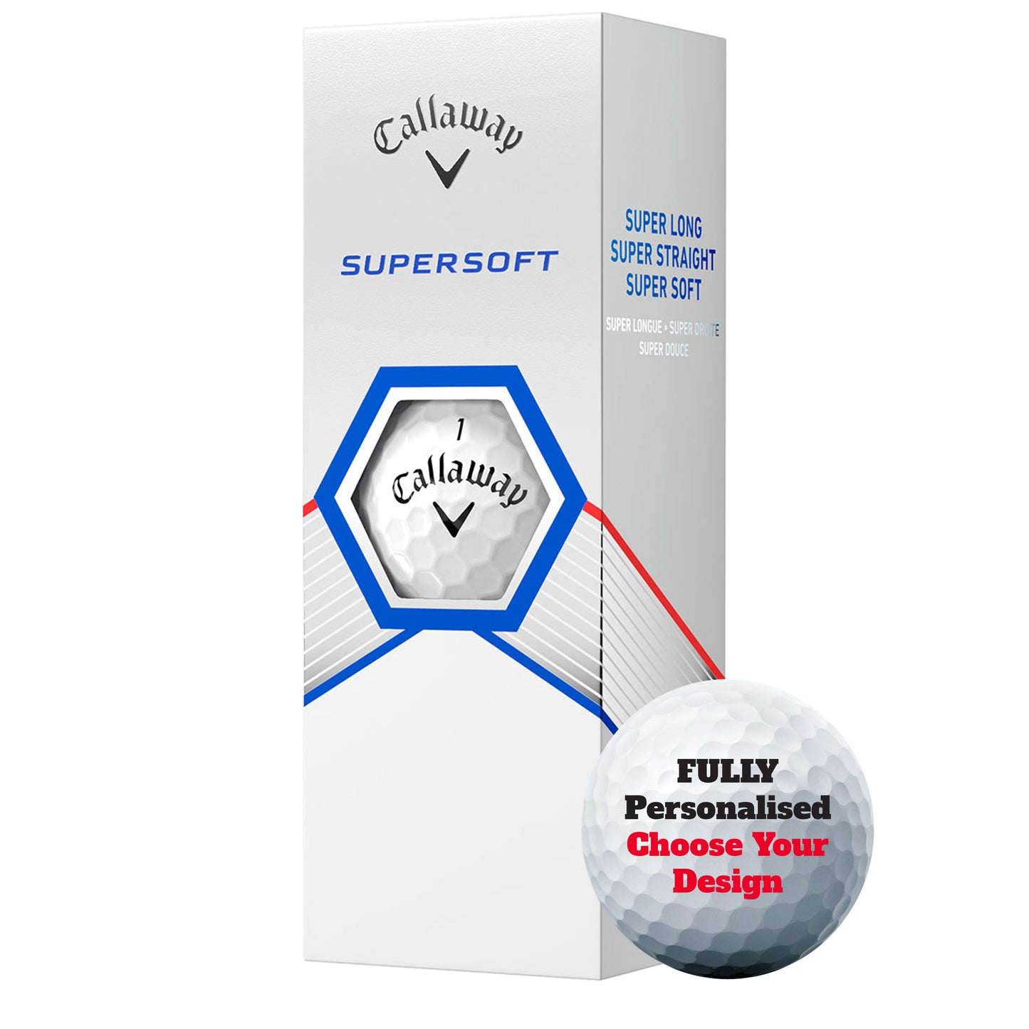 Personalised Branded 3 Golf Ball Sleeve - Golfer's Gift, Father's Day, Wedding Favour, Birthday, Valentines, Pet Photo Text Logo