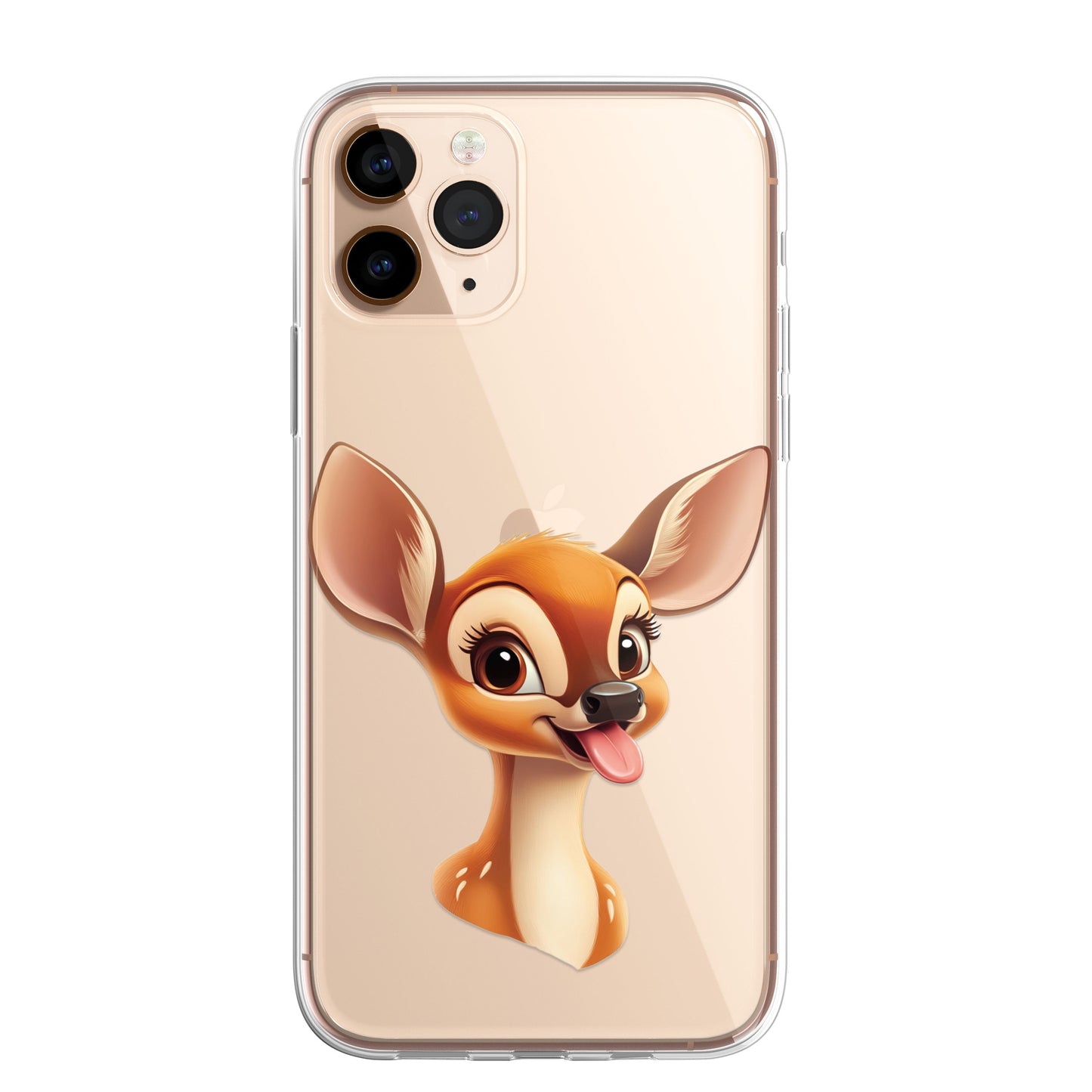 Stag Deer Custom Cartoon Phone Case Personalised CLEAR Cute Family Splatter Phone Cover Case for iPhone 16 15 14 13 12 11