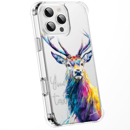 Animal Wildlife WaterColour Personalised Phone Case Splatter Painting Limited Edition Artwork CLEAR Cover Case, Exclusive Art for iPhone 16 15 14 13 12 11 Ranges - CUSTOMISE ONLINE