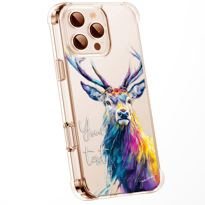 Animal Wildlife WaterColour Personalised Phone Case Splatter Painting Limited Edition Artwork CLEAR Cover Case, Exclusive Art for iPhone 16 15 14 13 12 11 Ranges - CUSTOMISE ONLINE