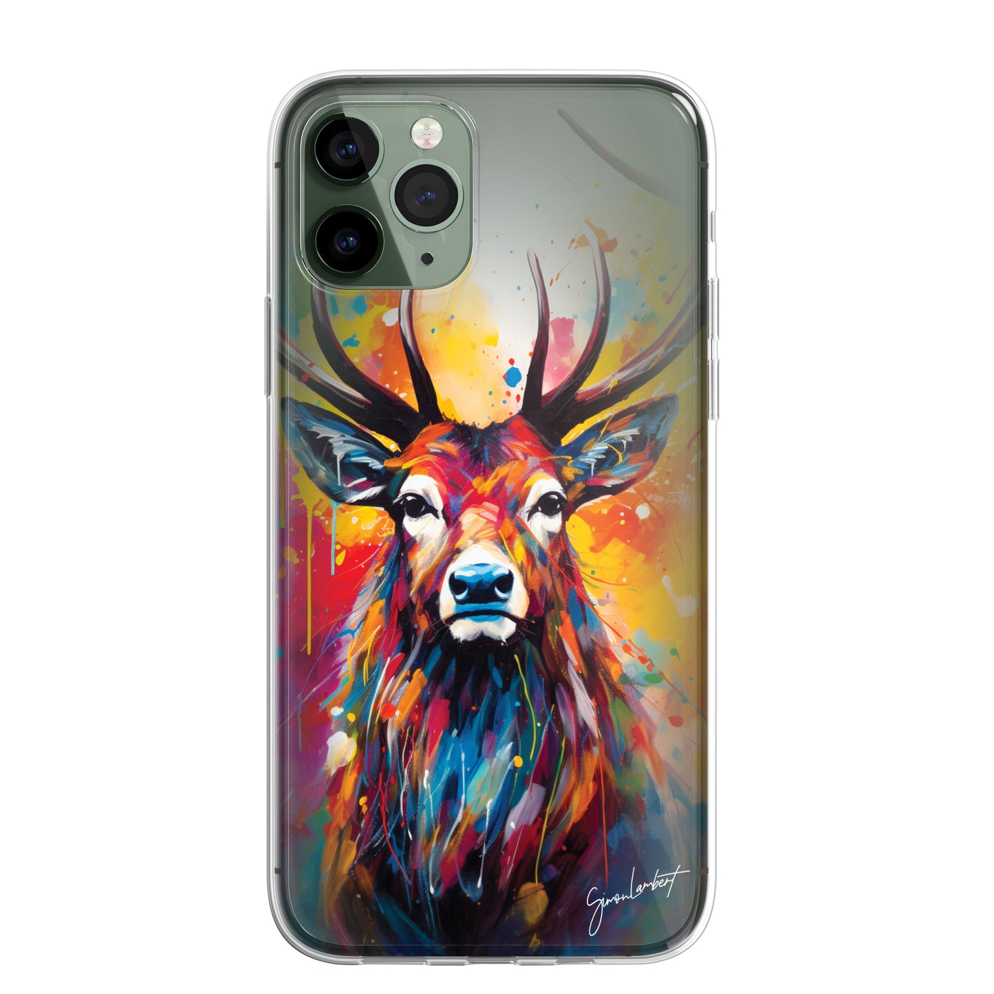 British Woodland Farm Animals Phone Case Palette Knife Art CLEAR Cover Case for iPhone 15 14 13 12 Pro +