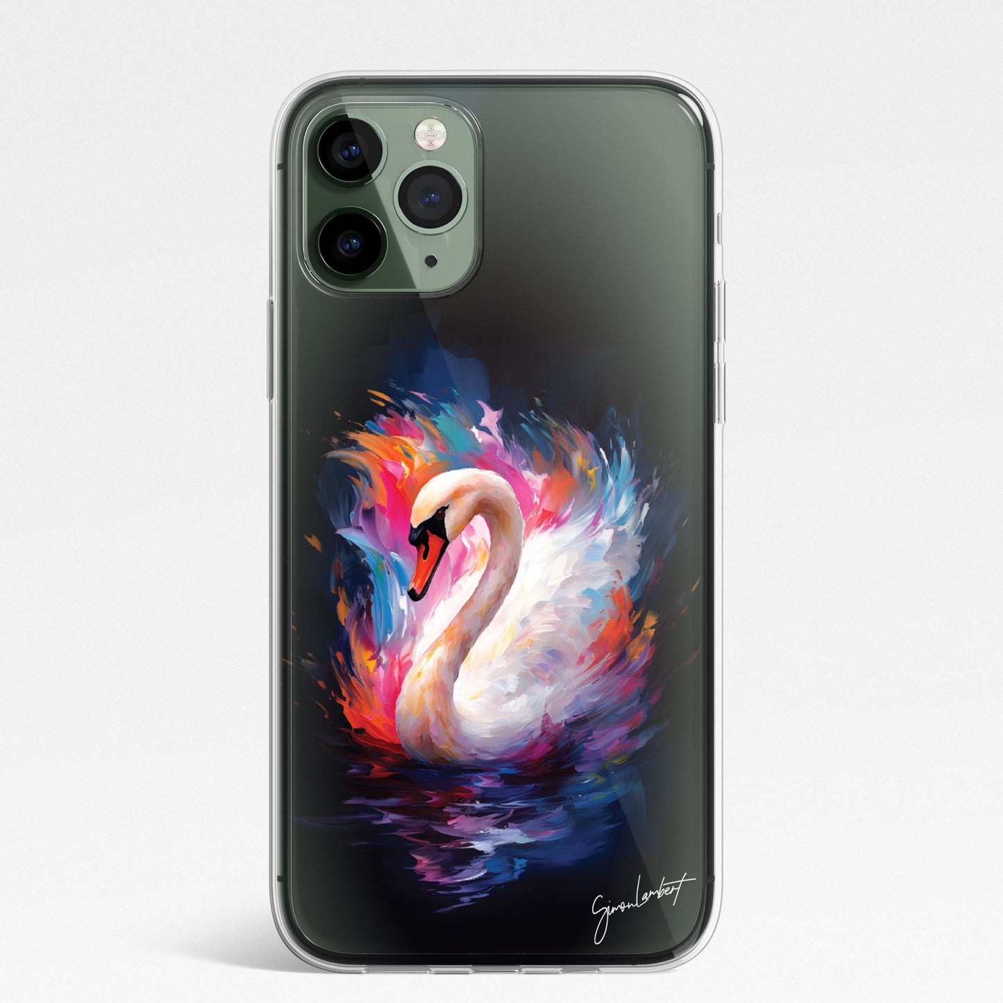 British Birds Phone Case Palette Knife Art CLEAR Cover Case for iPhone 15 14 13 12 Pro +