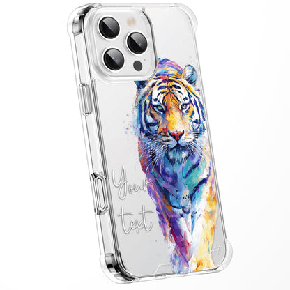 Animal Wildlife WaterColour Personalised Phone Case Splatter Painting Limited Edition Artwork CLEAR Cover Case, Exclusive Art for iPhone 16 15 14 13 12 11 Ranges - CUSTOMISE ONLINE