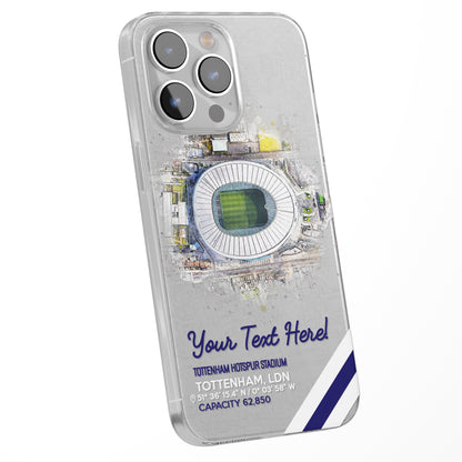 Personalised Phone Case Cover Football Team Stadium Water Colour Effect Style Customised for iPhone 16 15 14 13 12 11 Range