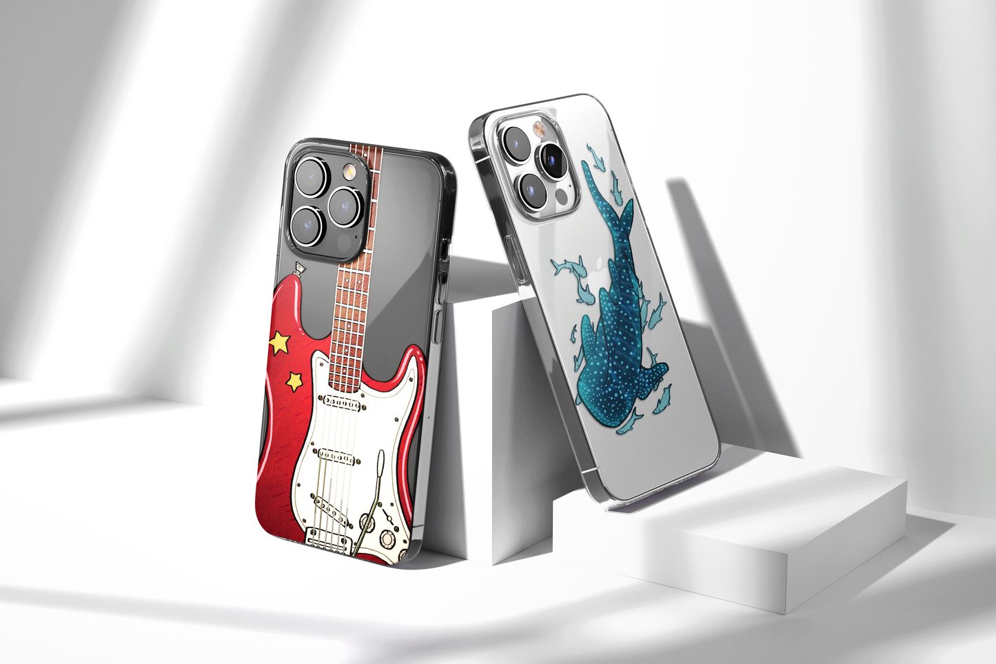 Daisy Mitchell @dibbuns Exclusive Guitar Design Contemporary Artwork Phone Case CLEAR Silicone Phone Cover Case for iPhone 16 15 14 13 12 11