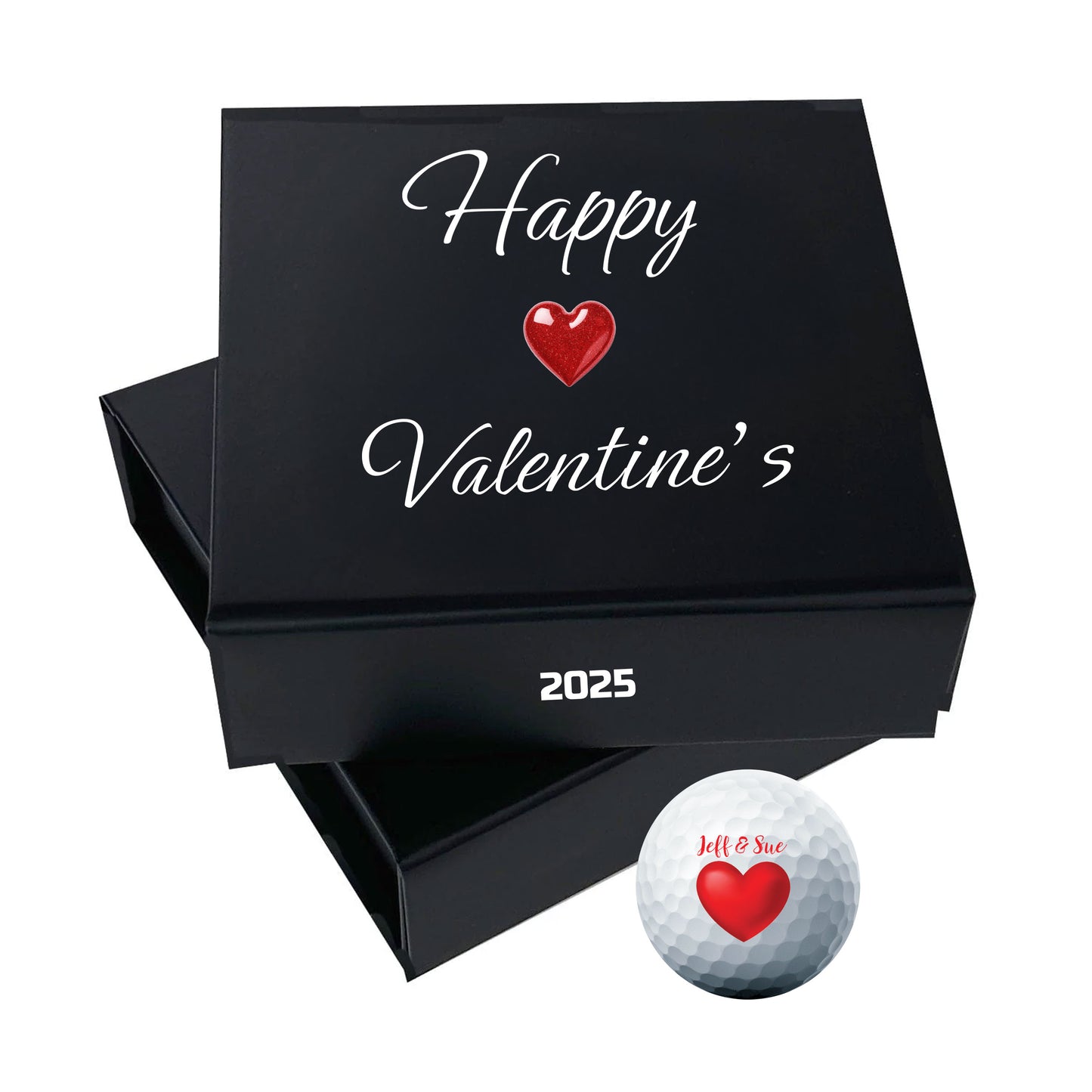 Personalised Branded 9 Golf Ball Set in Customised Box - Golfer's Gift, Father's Day, Wedding Favour, Birthday, Valentines, Pet Photo Text Logo