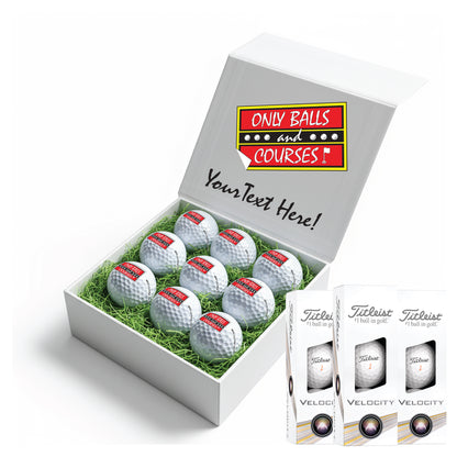 Only Fools and Horses Themed: Personalised Branded 9 Golf Ball Set in Customised Box - Golfer's Gift, Father's Day, Wedding Favour, Birthday, Valentines, Pet Photo Text Logo
