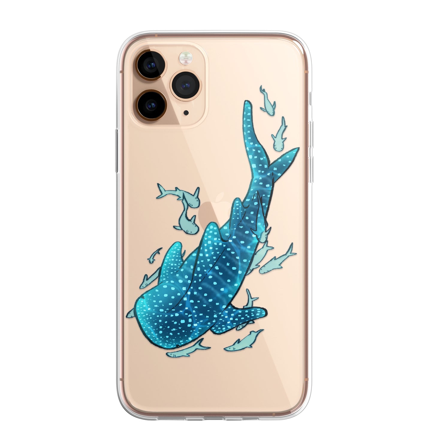 Daisy Mitchell @dibbuns Exclusive Whale Shark Design Contemporary Artwork Phone Case CLEAR Silicone Phone Cover Case for iPhone 16 15 14 13 12 11