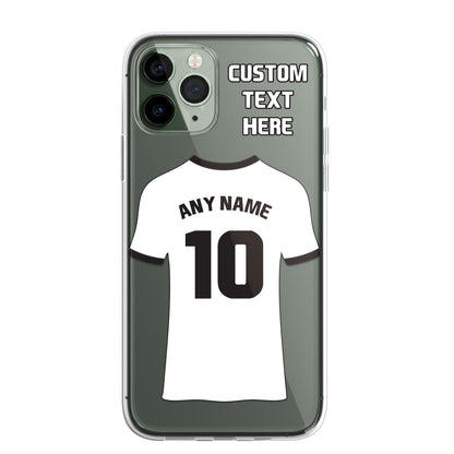 Personalised Phone Case Cover Football Premier Championship Team Shirt Style Custom for iPhone 16 15 14 13 12 11 Range