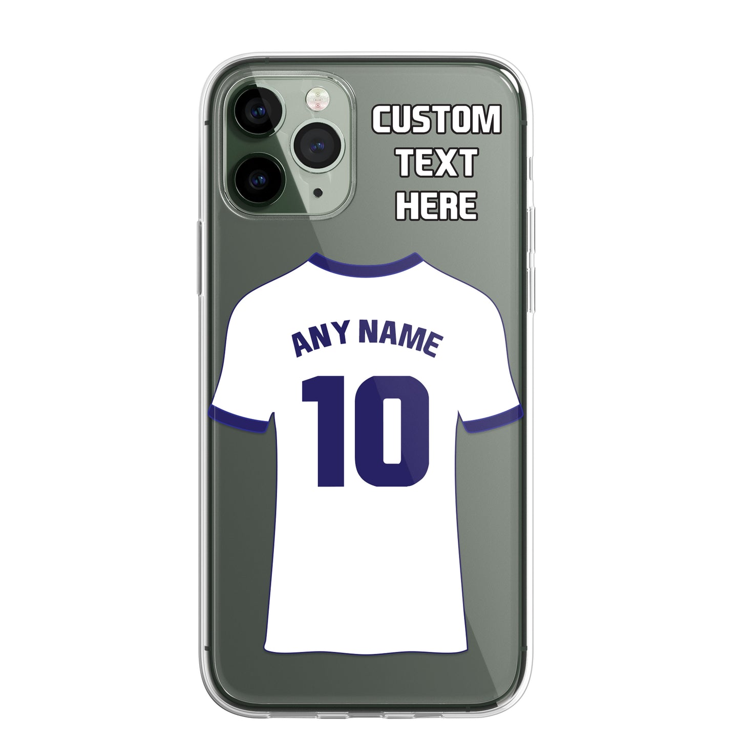 Personalised Phone Case Cover Football Premier Championship Team Shirt Style Custom for iPhone 16 15 14 13 12 11 Range