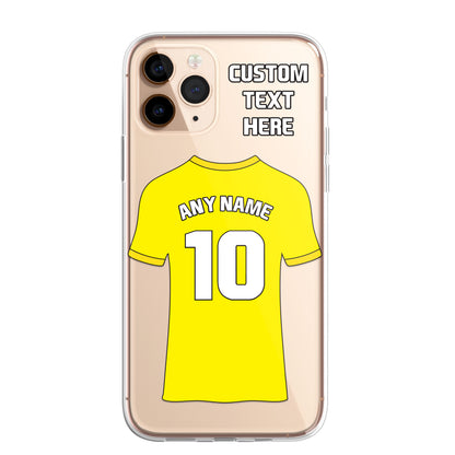 Personalised Phone Case Cover Football Premier Championship Team Shirt Style Custom for iPhone 16 15 14 13 12 11 Range