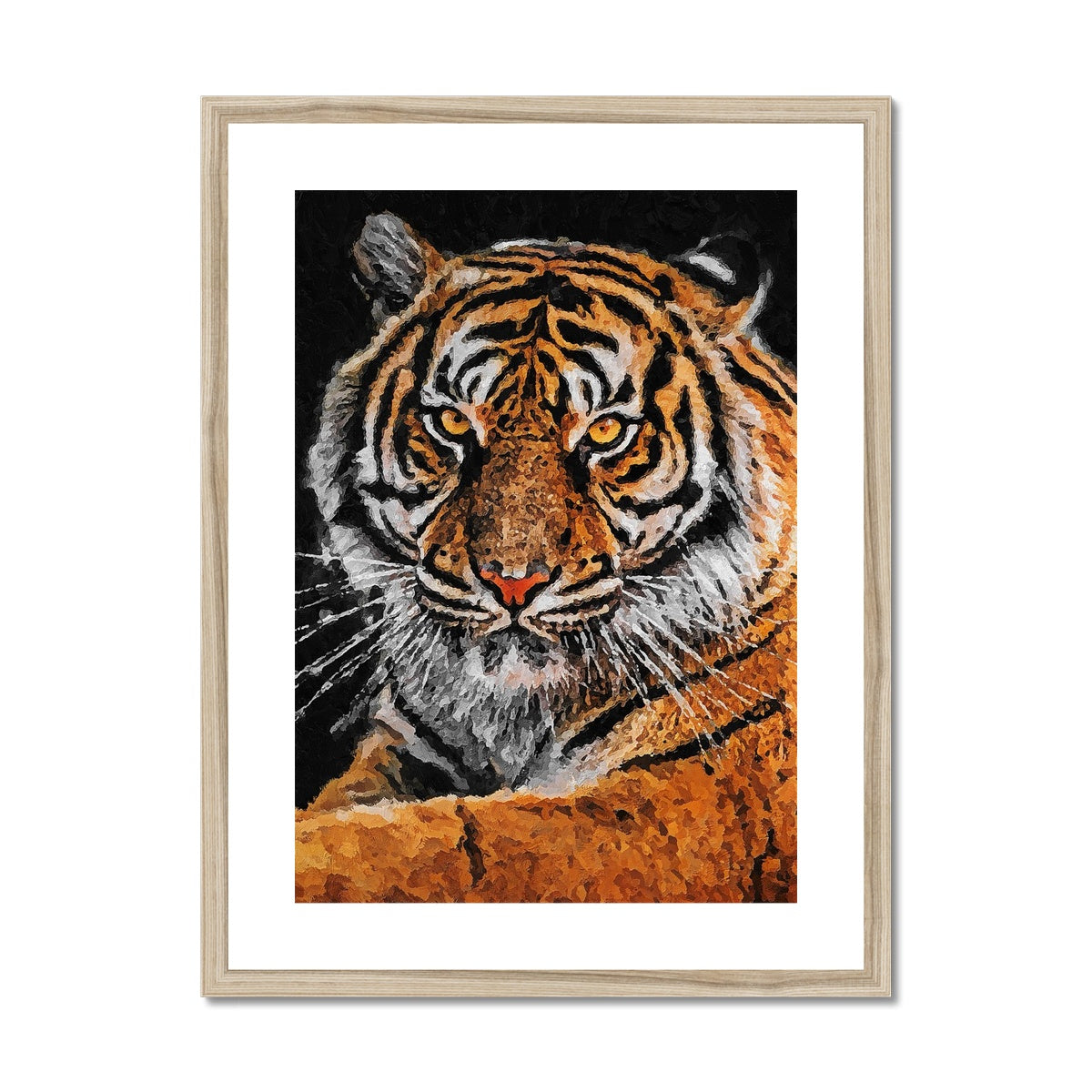 Tiger Oil Palette Print Framed & Mounted Print