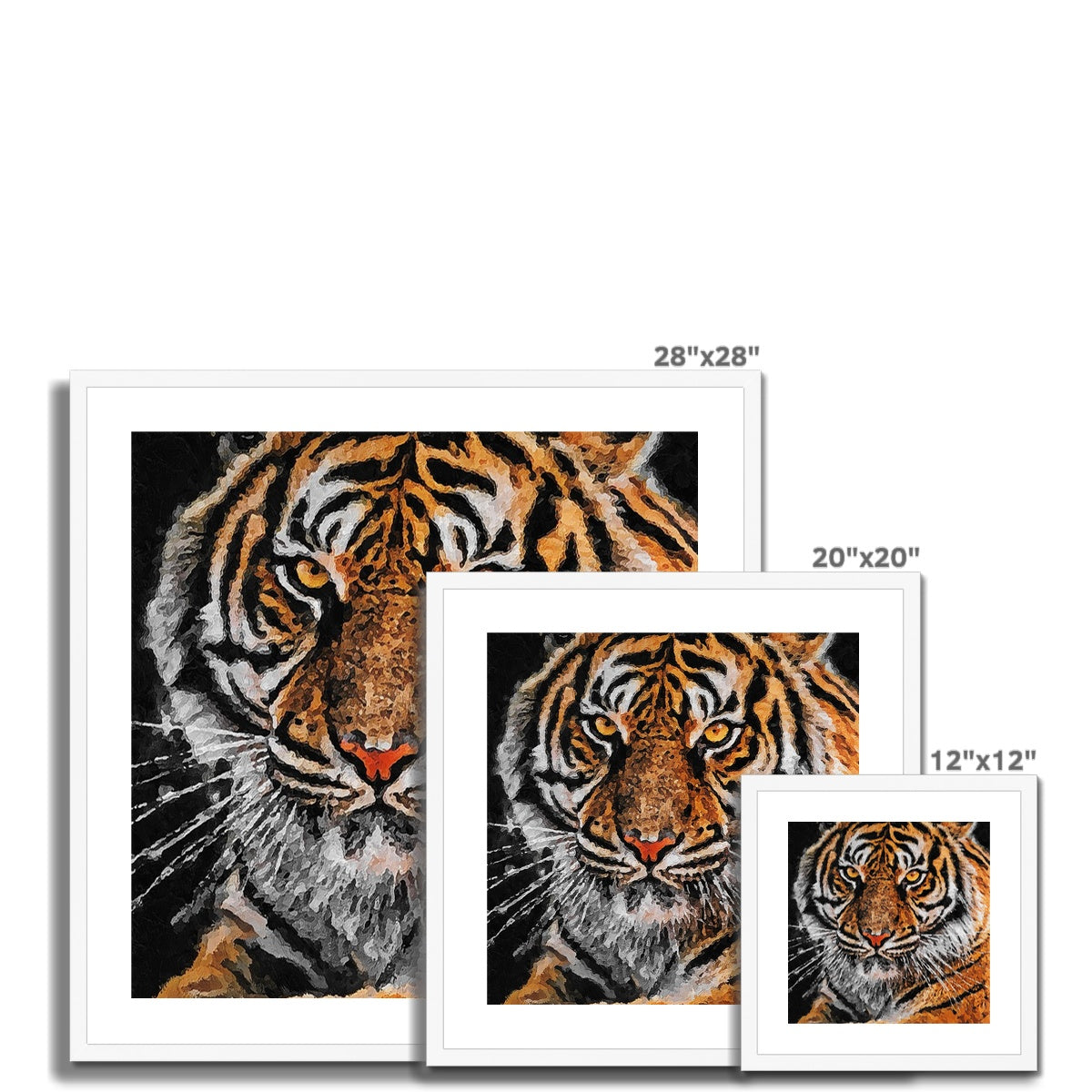 Tiger Oil Palette Print Framed & Mounted Print