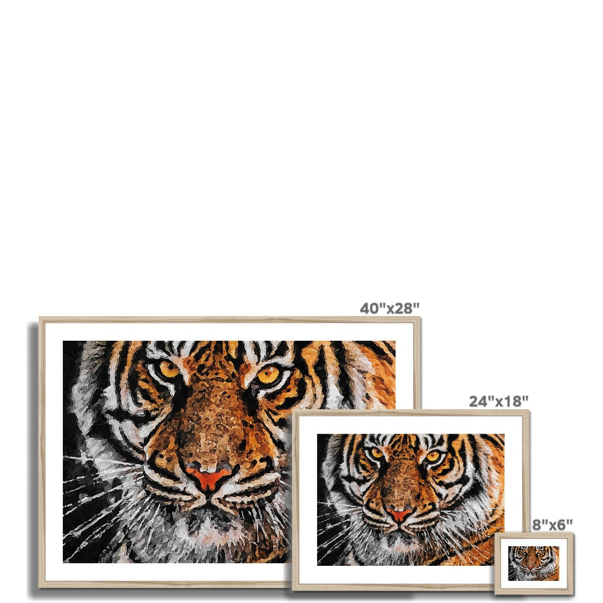 Tiger Oil Palette Print Framed & Mounted Print