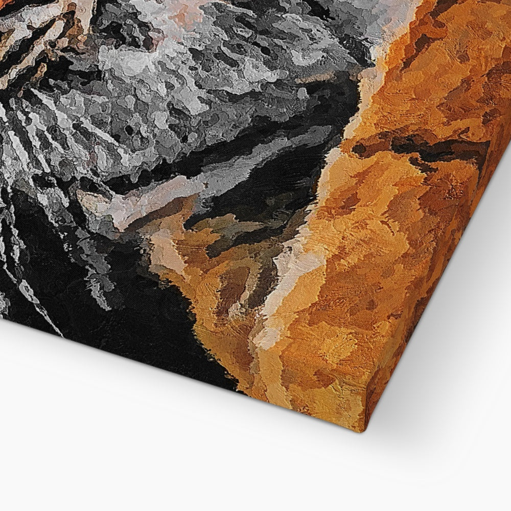 Tiger Oil Palette Print Canvas