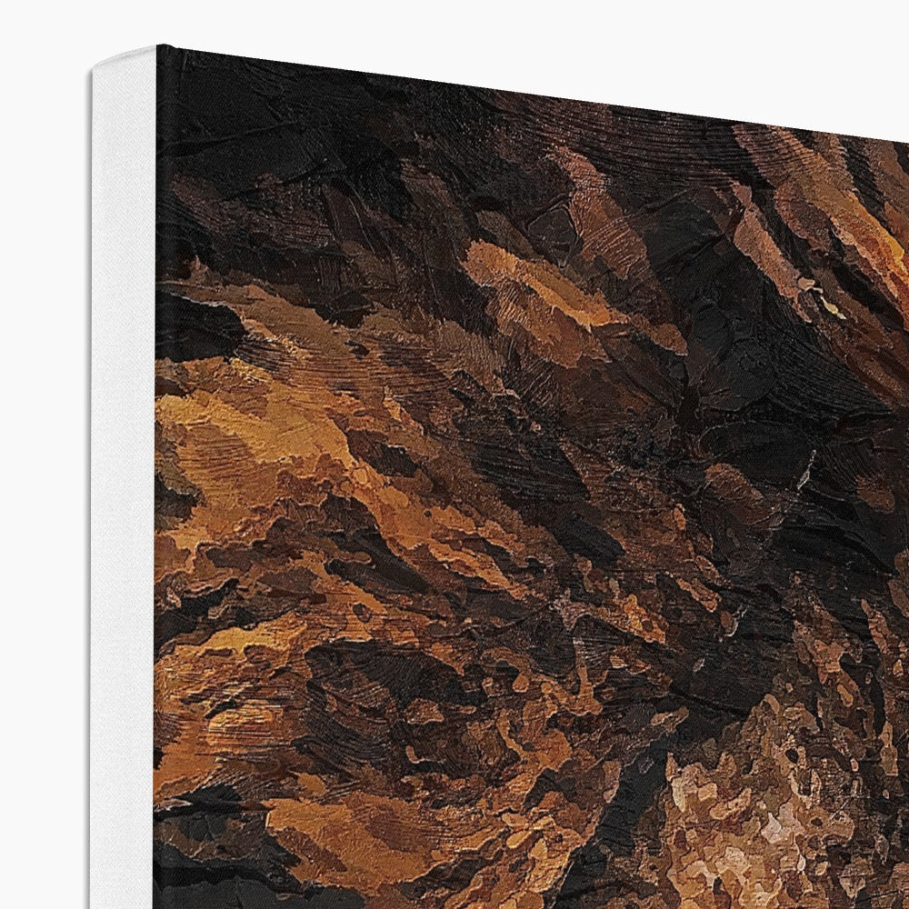 Lion Oil Palette Print Canvas