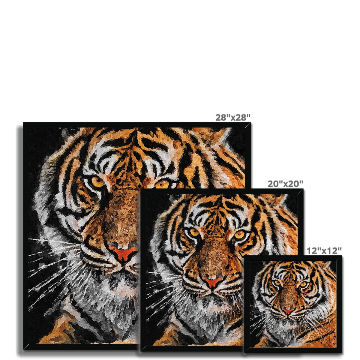 Tiger Oil Palette Print Framed Print