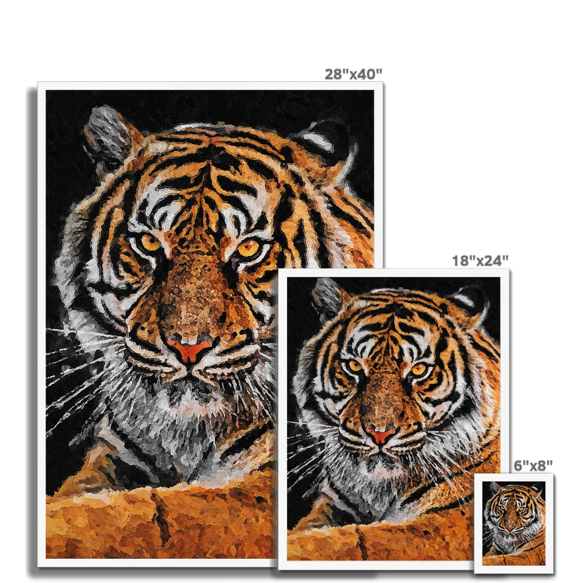 Tiger Oil Palette Print Framed Print